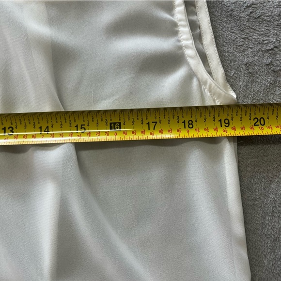 NWOT Buffalo David Bitton Sheer Off White Sleeveless Beaded Blouse Top - Picture 7 of 10